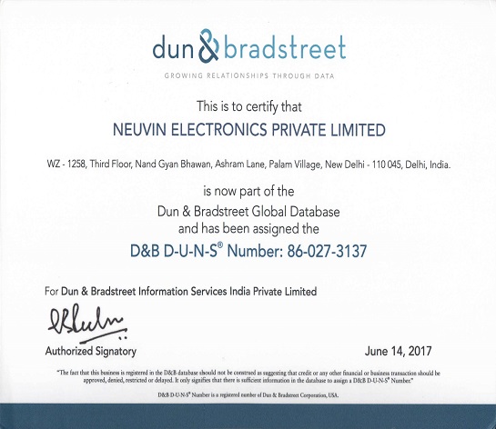 DNB DUNS Certificate